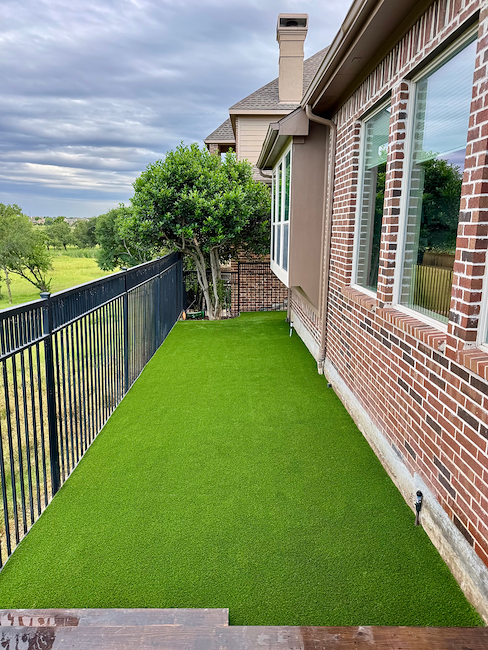 Side Yard Makeover with Turf & Deck Upgrade in Castle Hills, TX